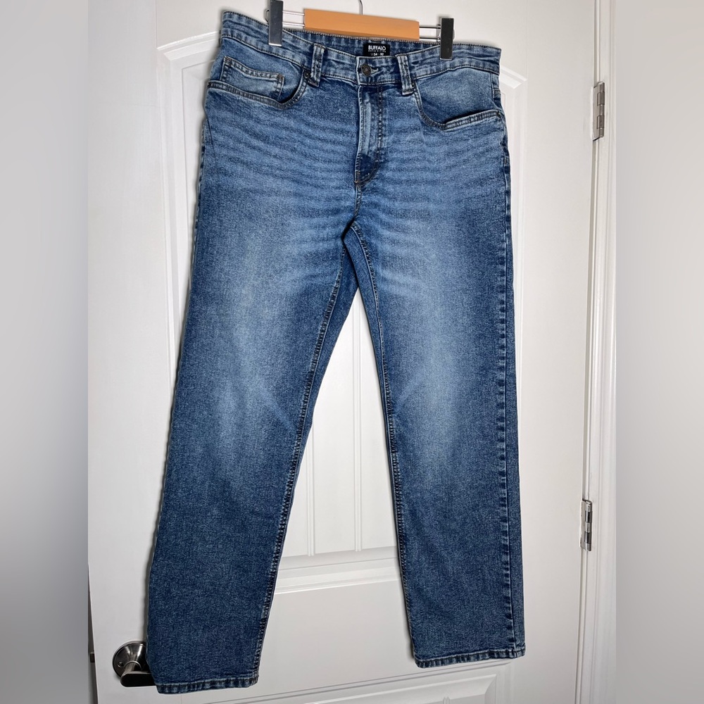 Buffalo David Bitton Men's Straight Jeans - Medium Blue Wash